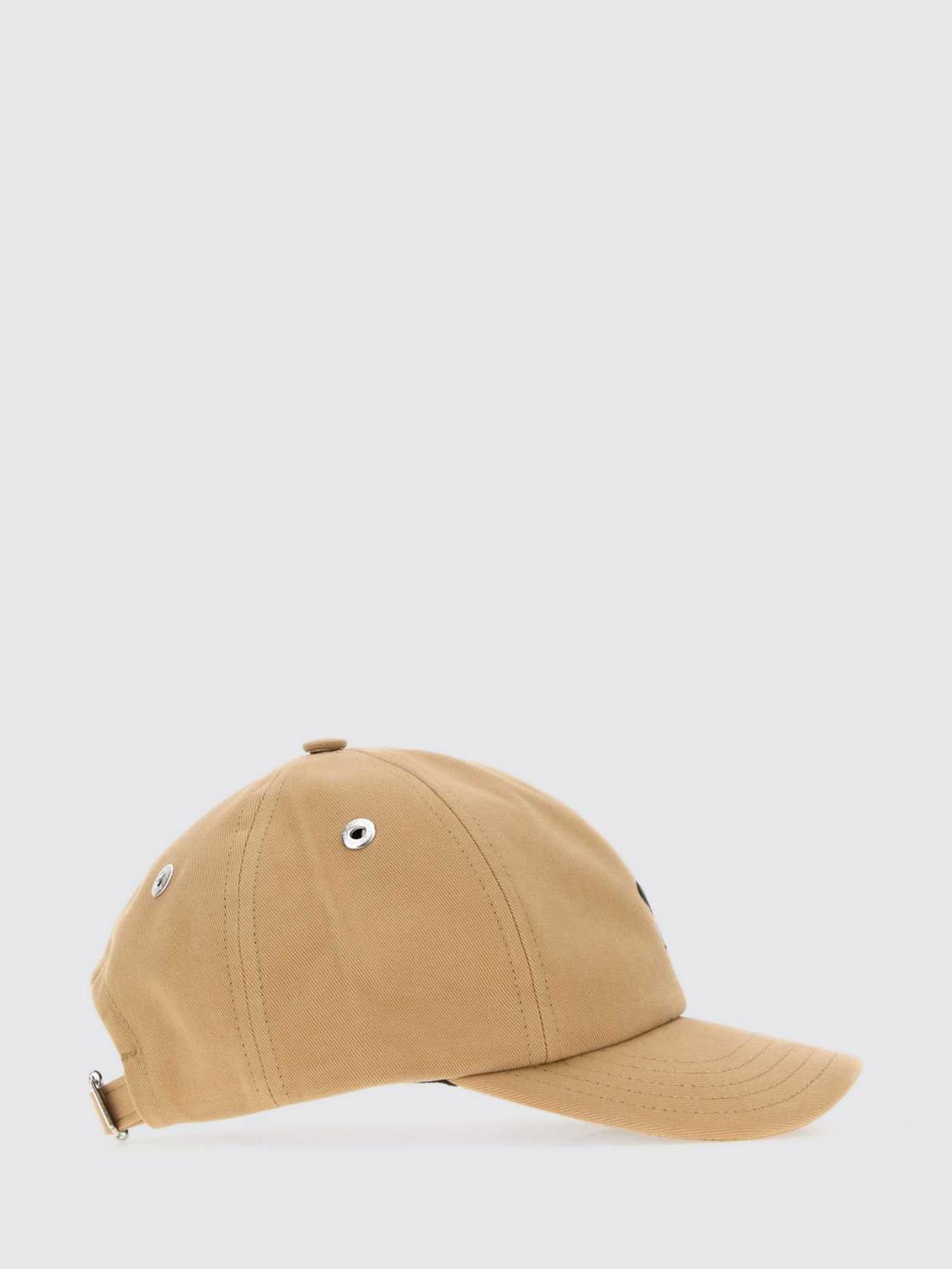 AMI PARIS HAT: Baseball Cap Ami Paris in Cotton with Embroidered Logo and Adjustable Strap, Beige - Img 1