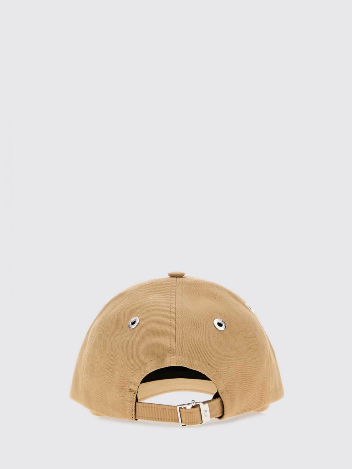 AMI PARIS HAT: Baseball Cap Ami Paris in Cotton with Embroidered Logo and Adjustable Strap, Beige - Img 3
