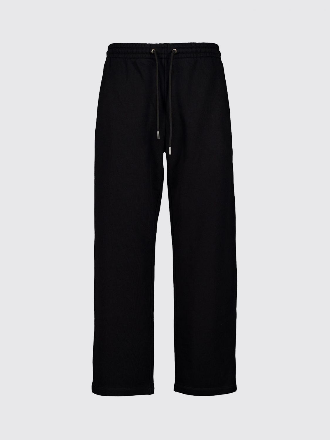 OFF-WHITE パンツ: OFF-WHITE ダイアゴナルストライプ コットン ジョギングパンツ, ブラック - Img 2