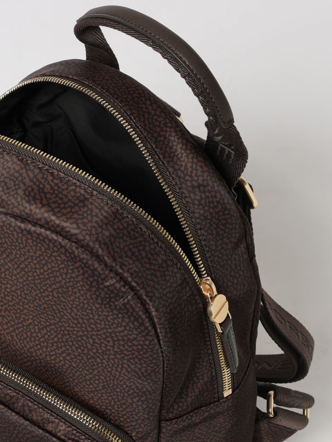 BORBONESE BACKPACK: Backpack woman Borbonese, Brown - Img 4