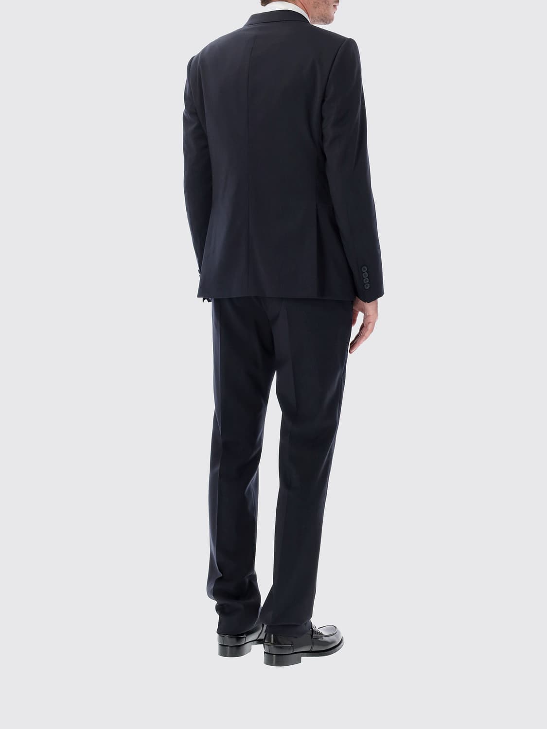 EMPORIO ARMANI SUIT: Emporio Armani Double-Breasted Ceremony Suit in Pure Virgin Wool, Black - Img 2