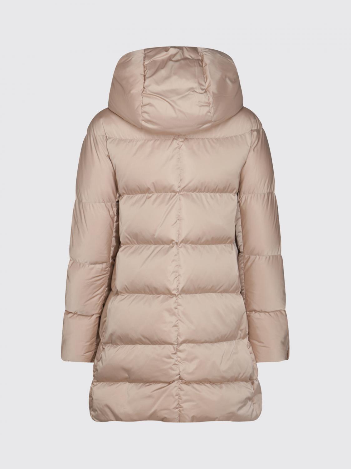 HERNO CHAQUETA: Plumífero corto A-Shape Herno con capucha de satén técnico acolchado, Crema - Img 3