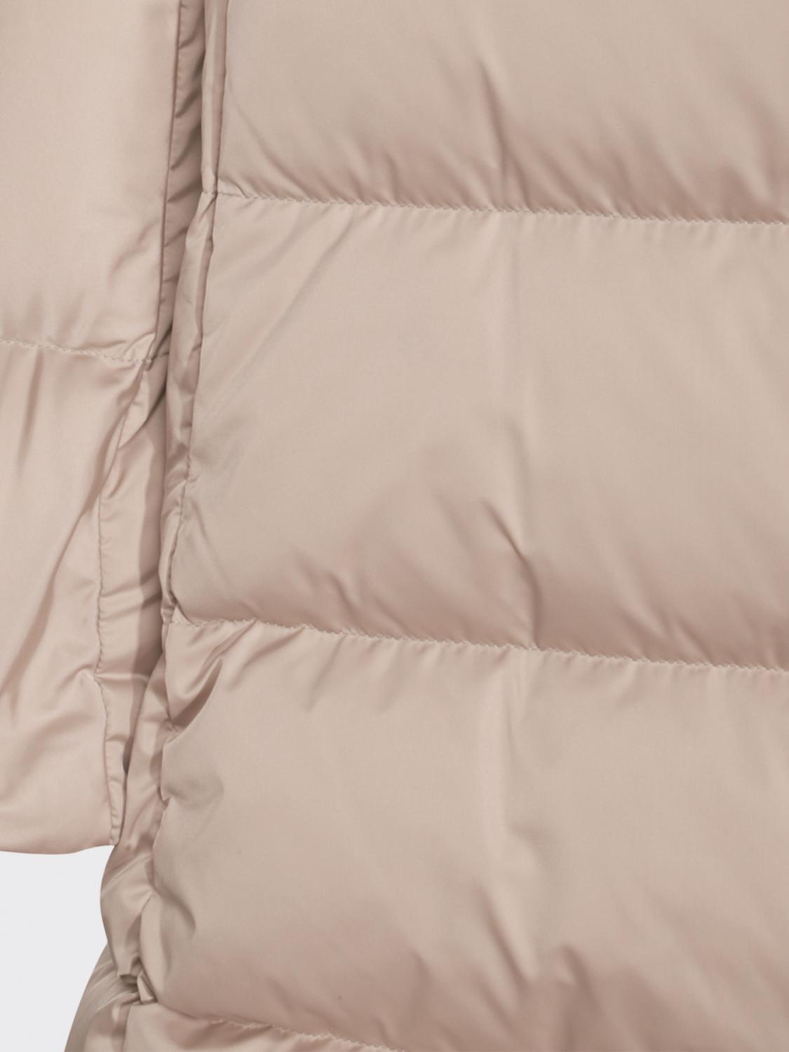 HERNO CHAQUETA: Plumífero corto A-Shape Herno con capucha de satén técnico acolchado, Crema - Img 4