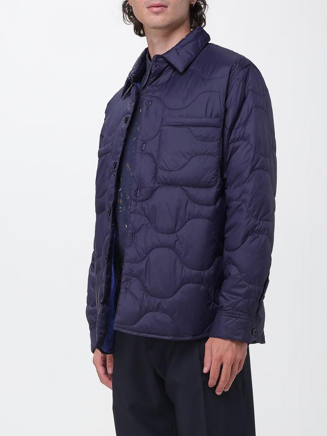 PAUL SMITH JACKET: Paul Smith Quilted Water-Repellent Recycled Nylon Shacket, Navy - Img 3