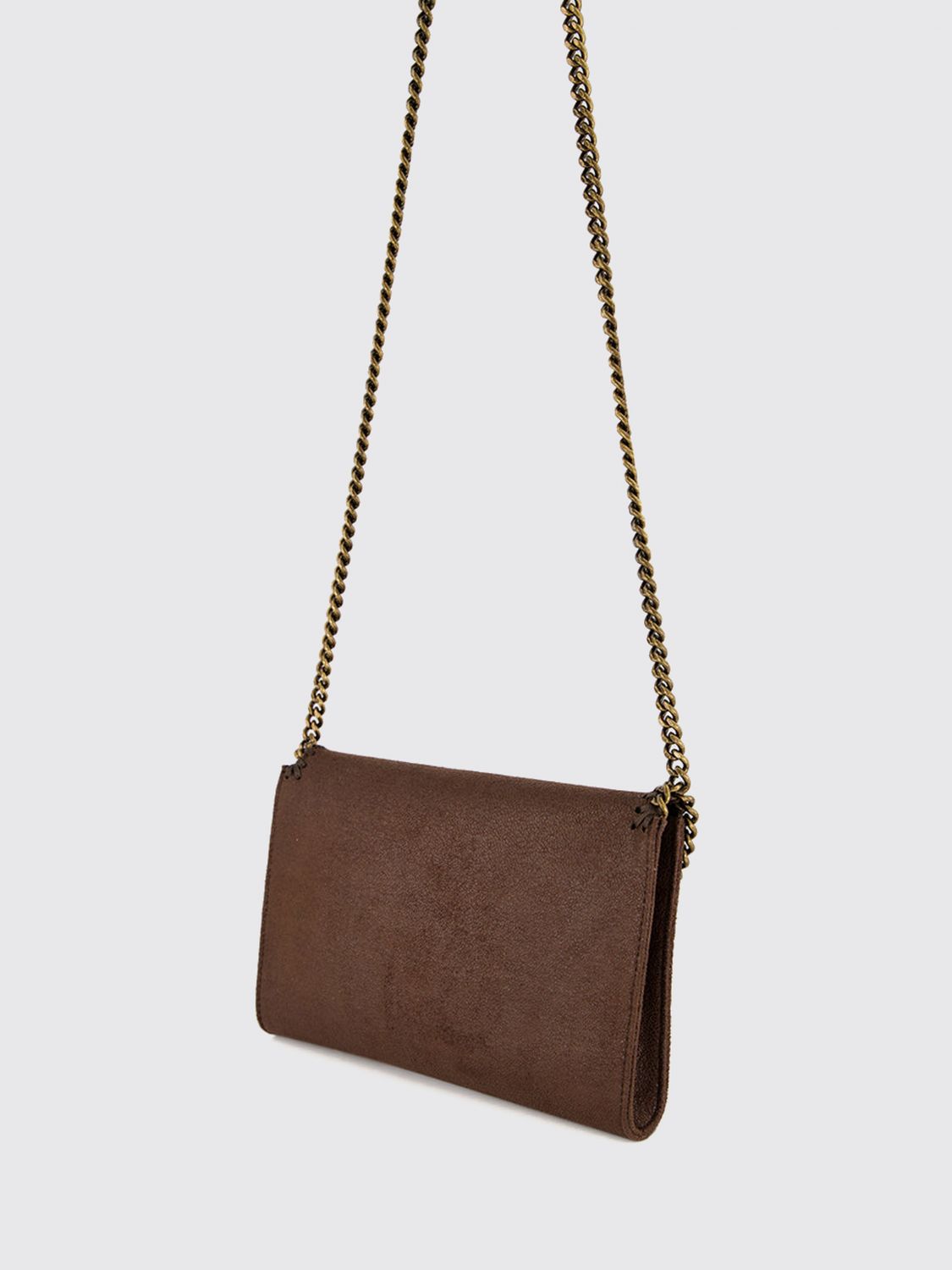 STELLA MCCARTNEY MINI SAC: Mini sac Falabella Wallet on Chain Stella McCartney avec finitions en chaîne, Marron - Img 2