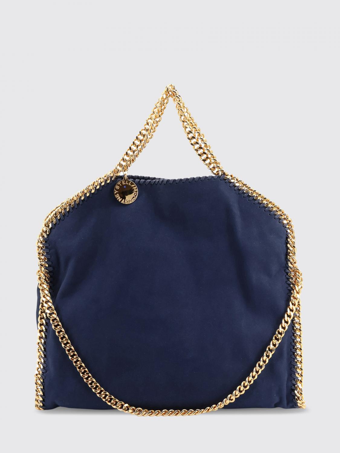 STELLA MCCARTNEY BORSA TOTE: Borsa tote Falabella Stella McCartney in poliestere con iconiche finiture a catena, Blue - Img 1
