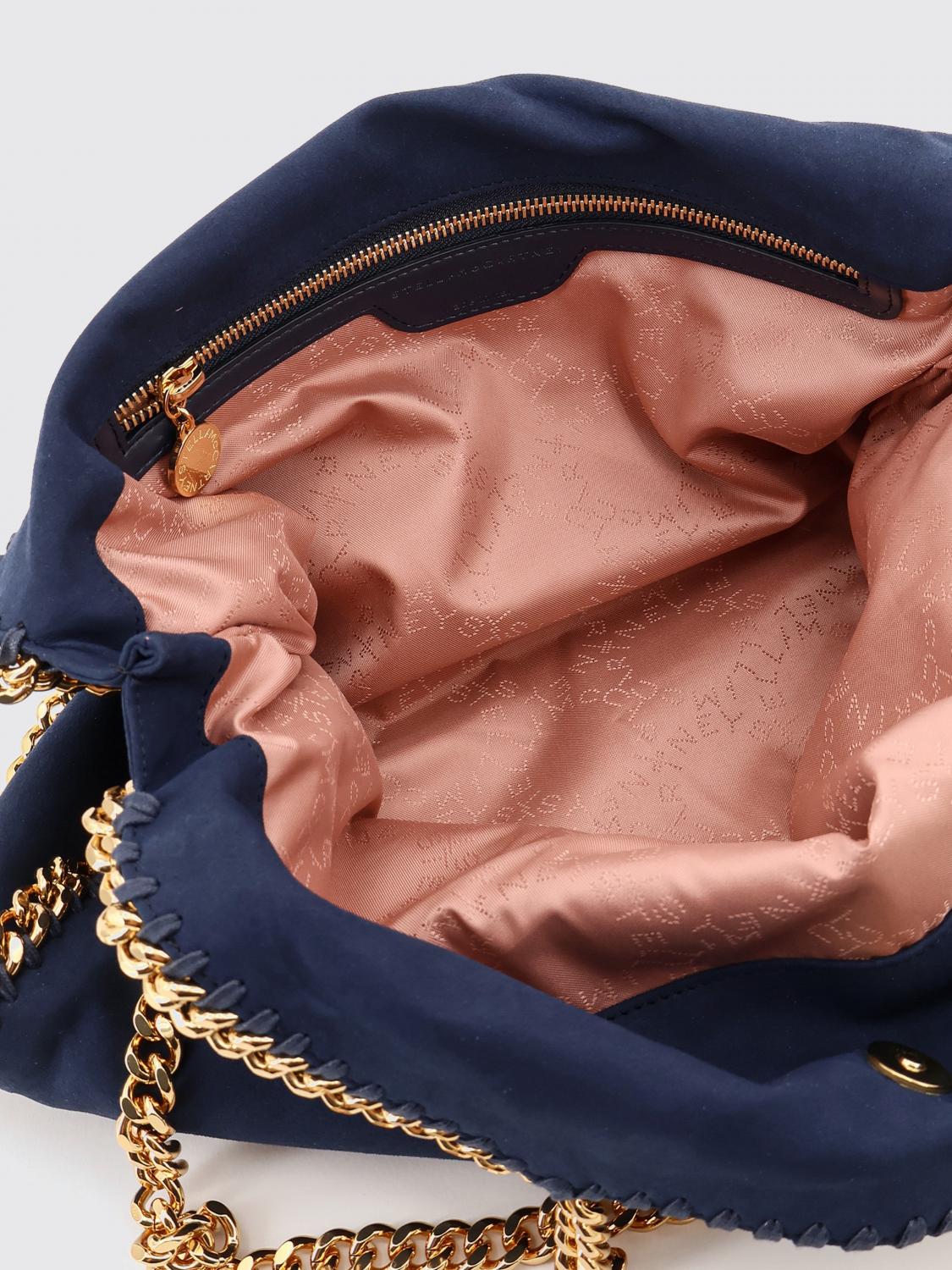 STELLA MCCARTNEY BORSA TOTE: Borsa tote Falabella Stella McCartney in poliestere con iconiche finiture a catena, Blue - Img 4