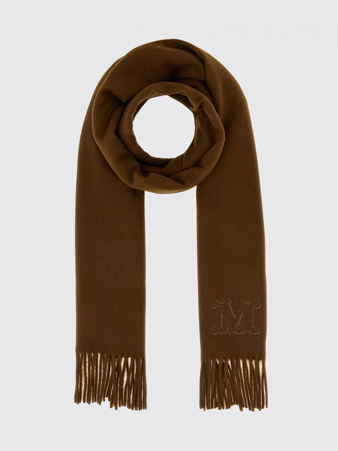 MAX MARA SCHAL: Max Mara Schal aus 100% reinem Kaschmir mit gesticktem Logo-Detail, Bamboo - Img 1