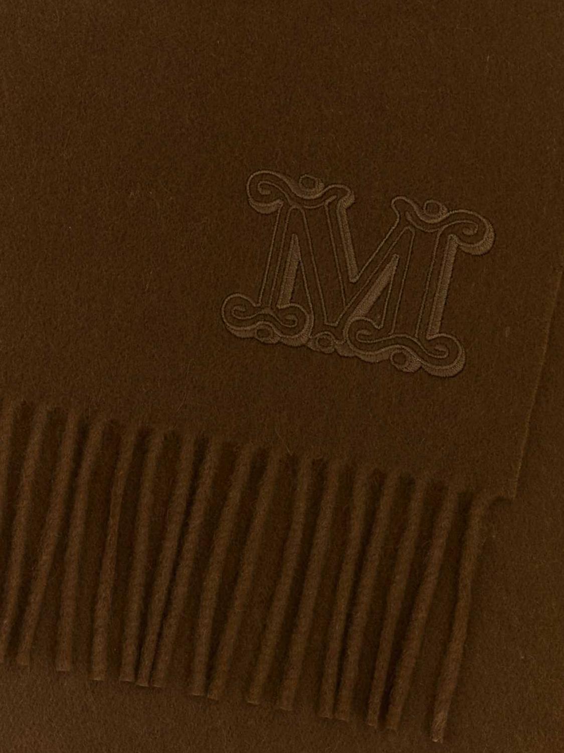 MAX MARA SCHAL: Max Mara Schal aus 100% reinem Kaschmir mit gesticktem Logo-Detail, Bamboo - Img 3
