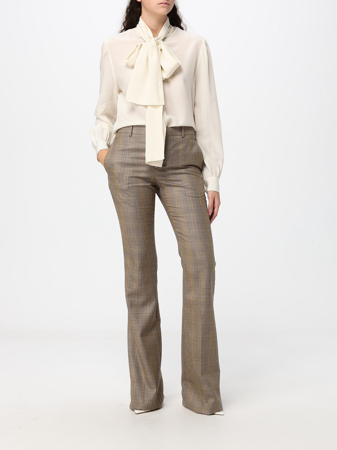 SAINT LAURENT PANTALONES: Pantalones mujer Saint Laurent, Beige - Img 2