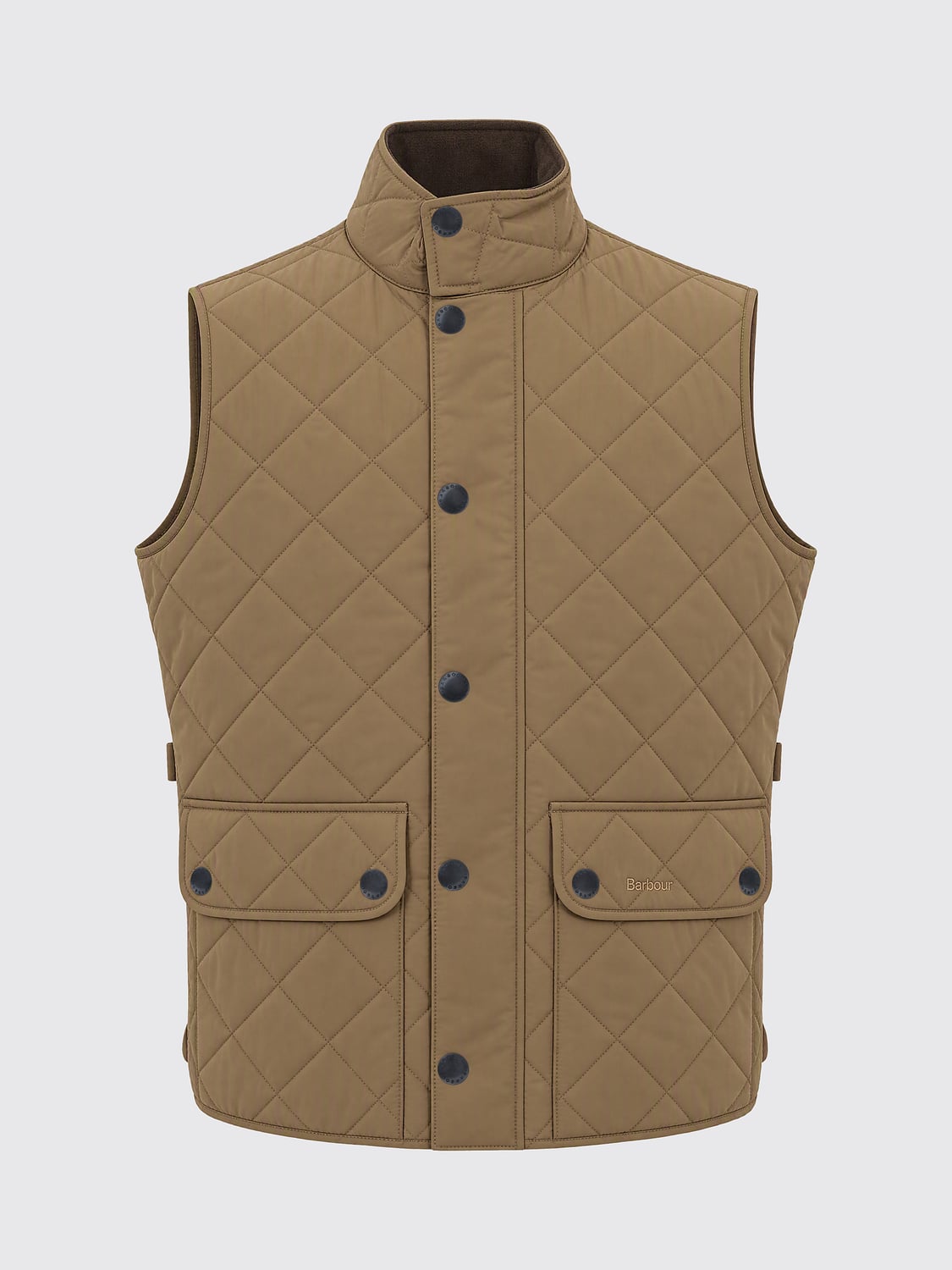 BARBOUR SUIT VEST: Barbour New Lowerdale Quilted Polyamide High-Neck Gilet, Beige - Img 2