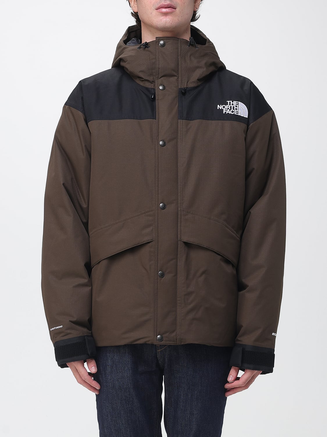 THE NORTH FACE JACKET: The North Face Mountain Technical Fabric Hooded Windbreaker Jacket, Black 1 - Img 1