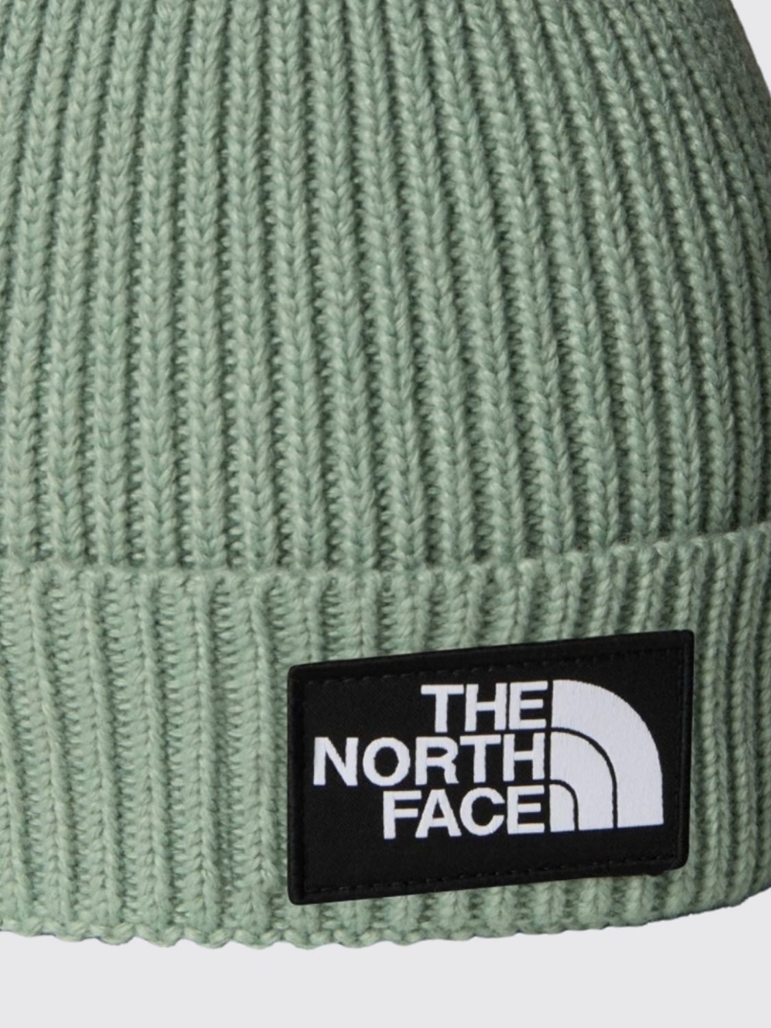 THE NORTH FACE HAT: THE NORTH FACE Kids' Ribbed Recycled-Fabric Beanie with Logo, Green - Img 2