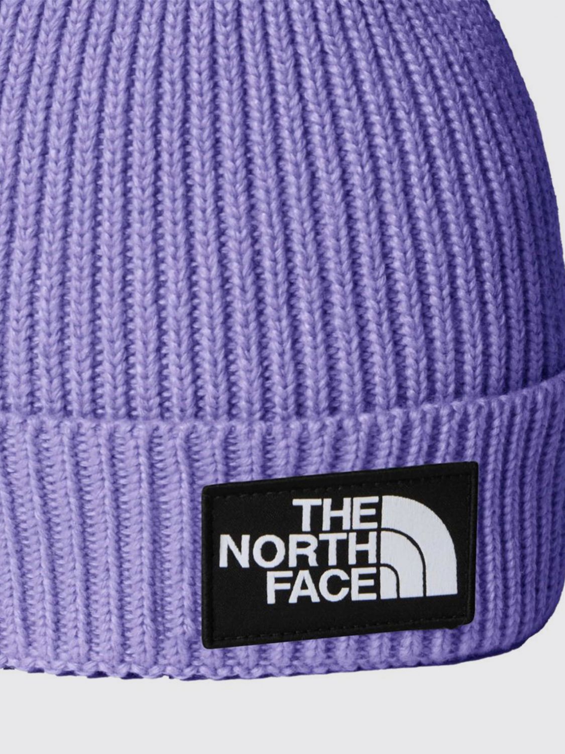 THE NORTH FACE HAT: THE NORTH FACE Kids' Ribbed Recycled-Fabric Beanie with Logo, Violet - Img 2