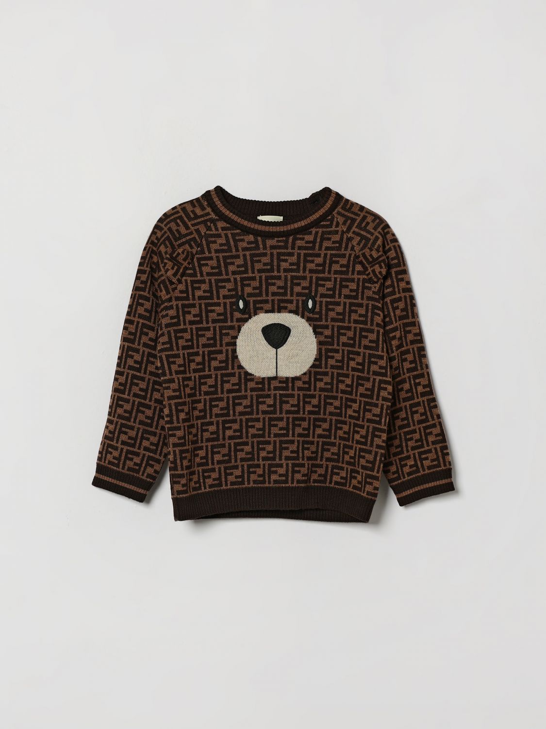 FENDI SWEATER: Sweater kids Fendi, Brown - Img 1