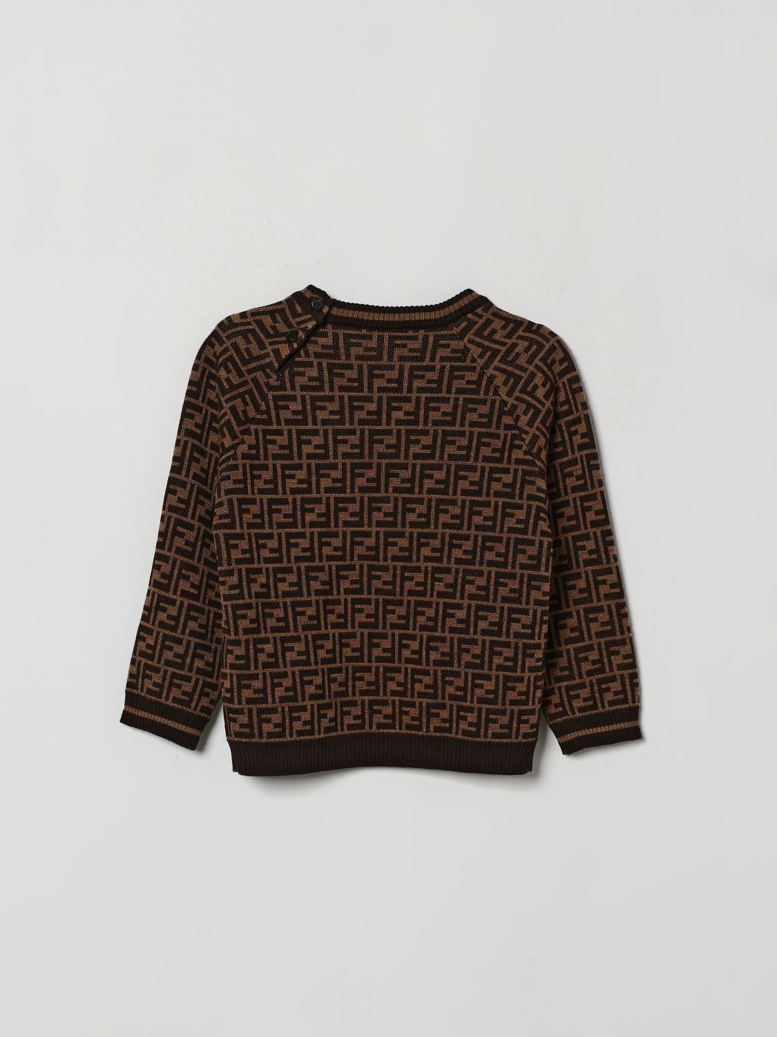 FENDI SWEATER: Sweater kids Fendi, Brown - Img 2