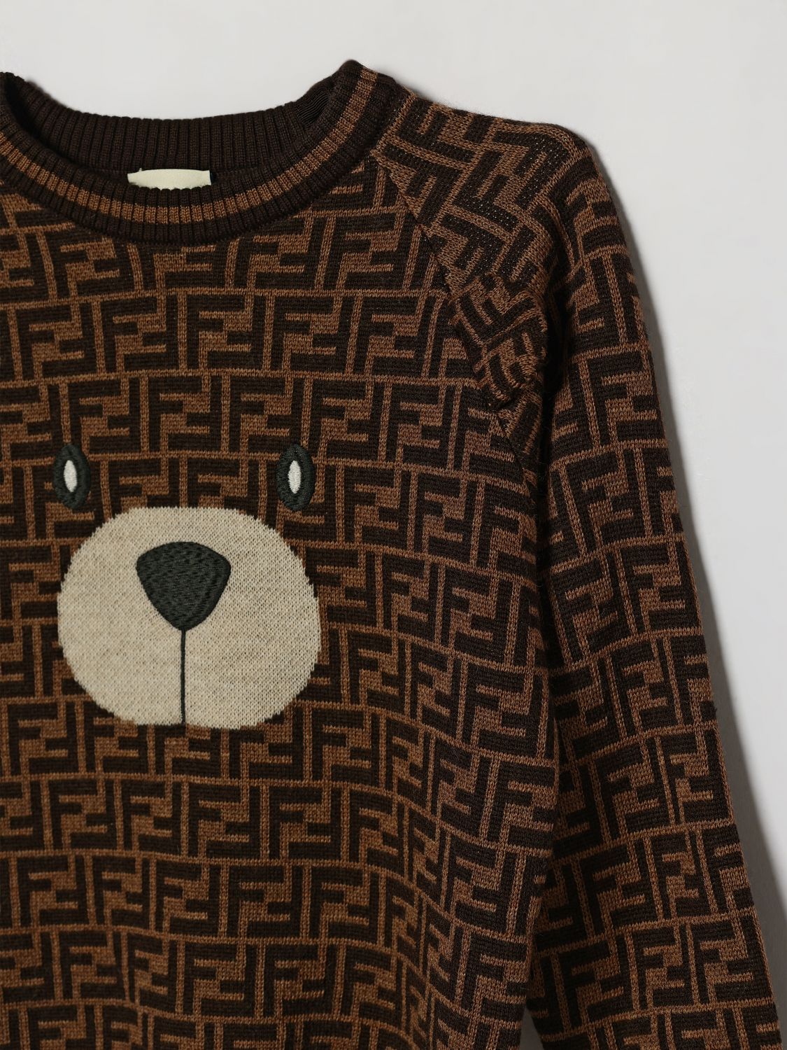 FENDI SWEATER: Sweater kids Fendi, Brown - Img 3
