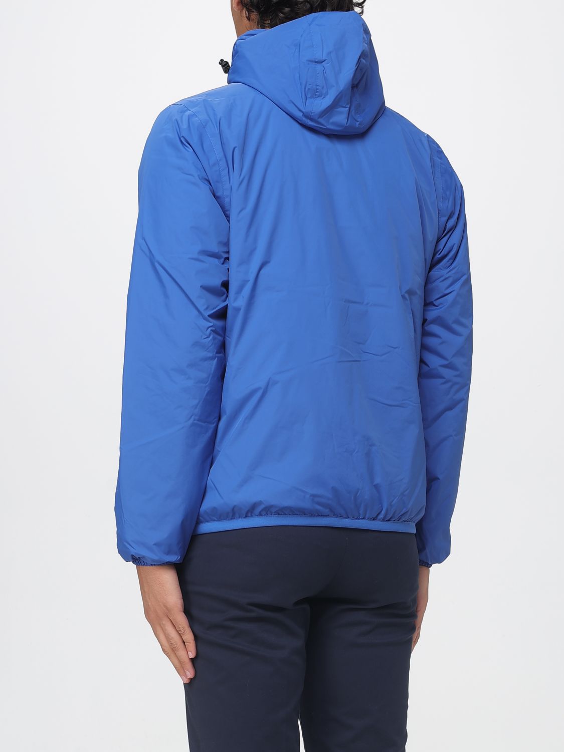 K-WAY JACKET: Le Vrai 4.0 Claude Hooded Windbreaker K-Way in Recycled Nylon, Royal Blue - Img 2