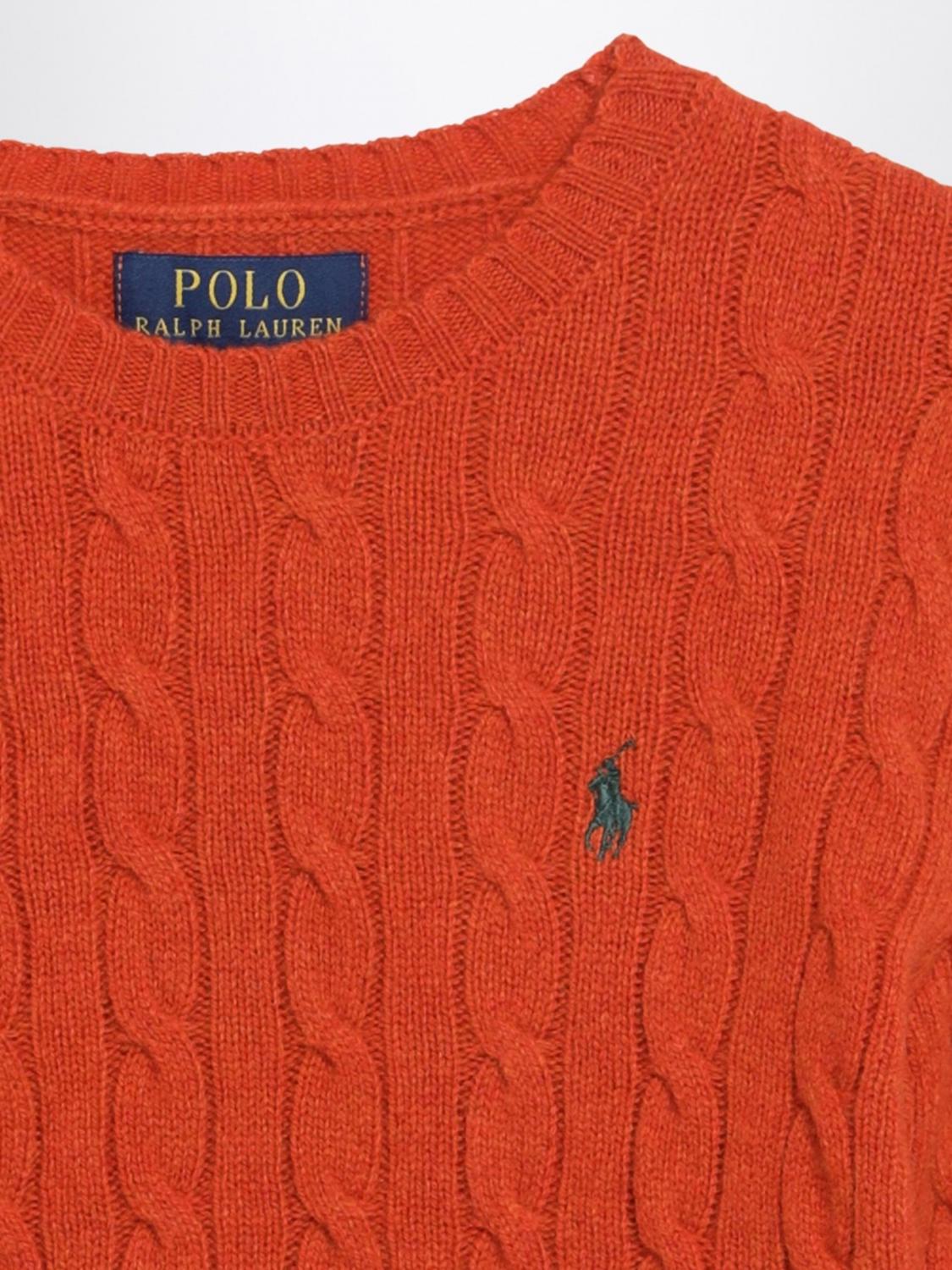 POLO RALPH LAUREN PULLOVER: Rundhalspullover Polo Ralph Lauren für Jungen aus Wolle und Kaschmir mit Pony-Logo, Lobster - Img 2
