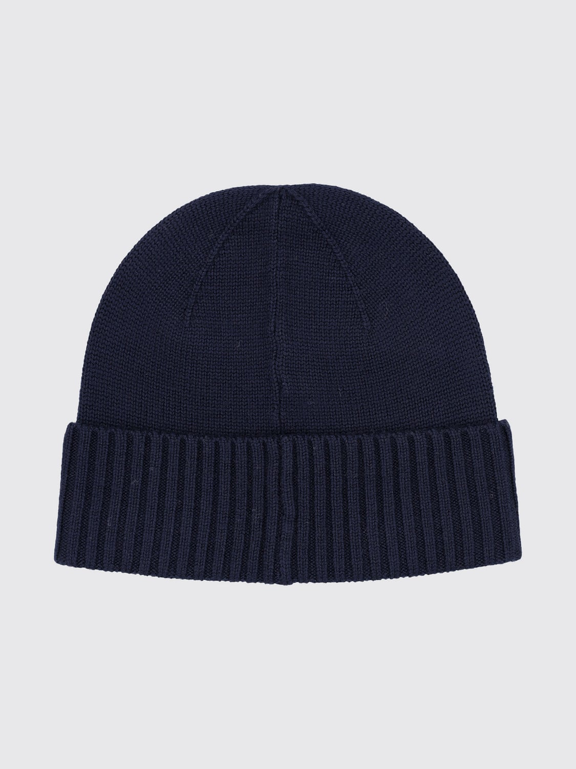 POLO RALPH LAUREN HAT: Polo Ralph Lauren Ribbed Wool Cuffed Beanie with Pony Logo, Blue - Img 2
