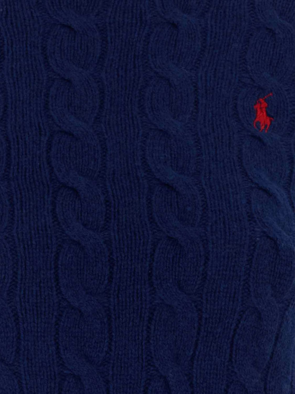 POLO RALPH LAUREN PULLOVER: Polo Ralph Lauren Slim Fit Rollkragenpullover aus Wolle und Kaschmir mit gesticktem Pony-Logo, Navy - Img 4