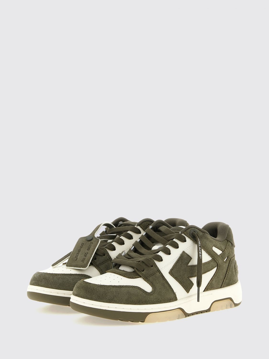 OFF-WHITE BASKETS: Baskets homme Off-white, Vert - Img 2