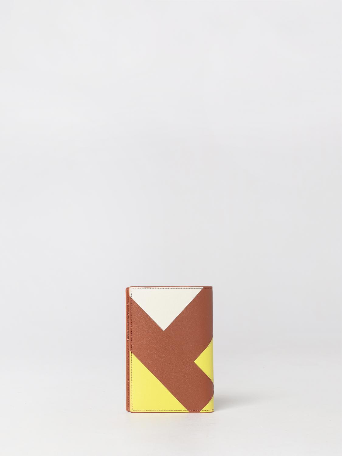 LOEWE WALLET: Loewe Anagram Compact Bifold Wallet in Bicolour Calfskin Leather, Brown - Img 3