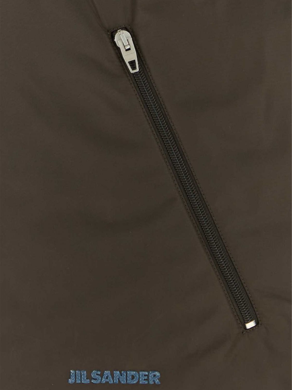 JIL SANDER SUIT VEST: Jil Sander Ghost Capsule Padded Nylon Gilet with High Neck and Zip Closure, Brown - Img 4