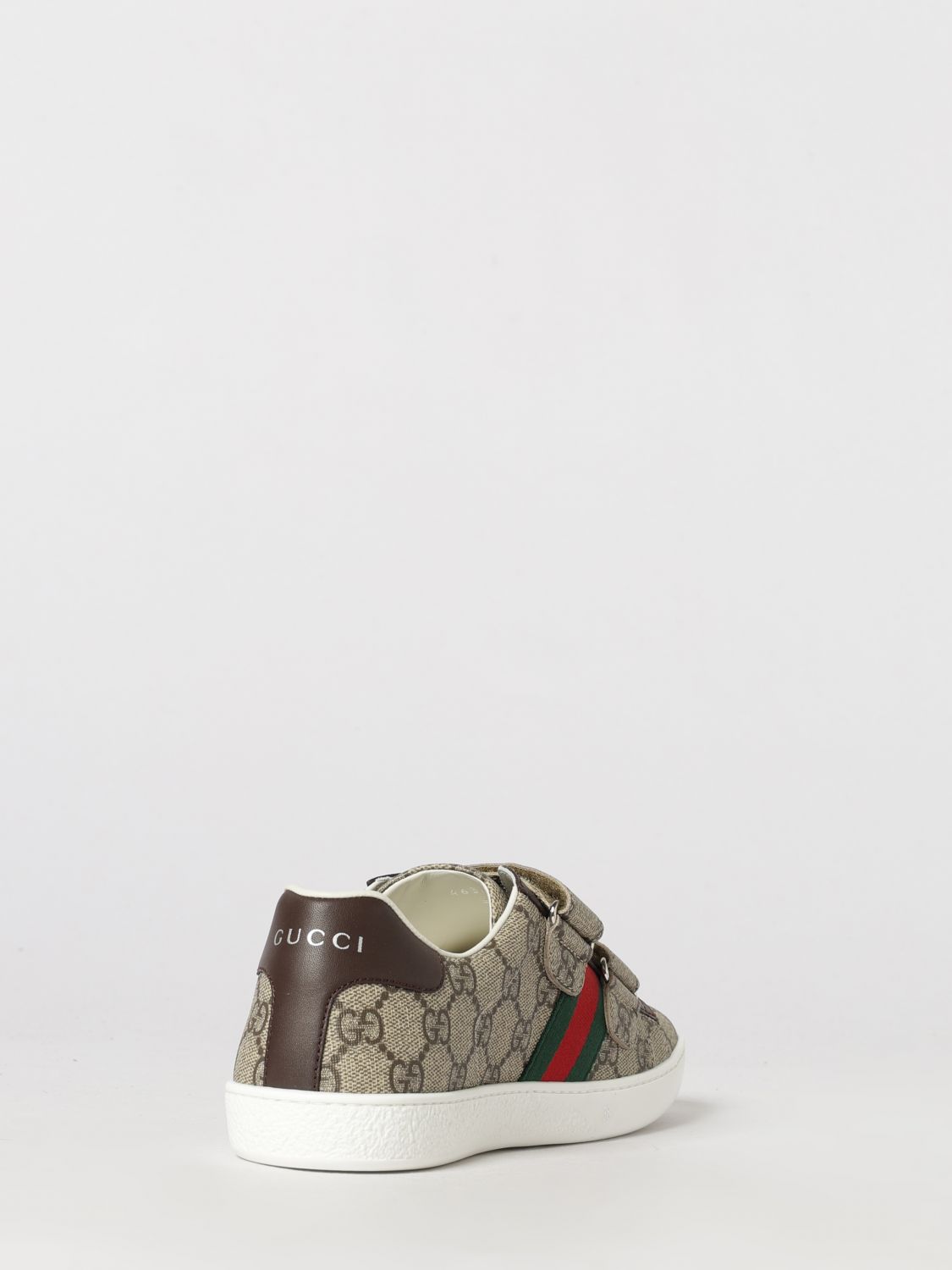 GUCCI SNEAKERS: Ace GG-Monogramm-Sneakers GUCCI für Jungen mit Klettverschluss, Braun - Img 3