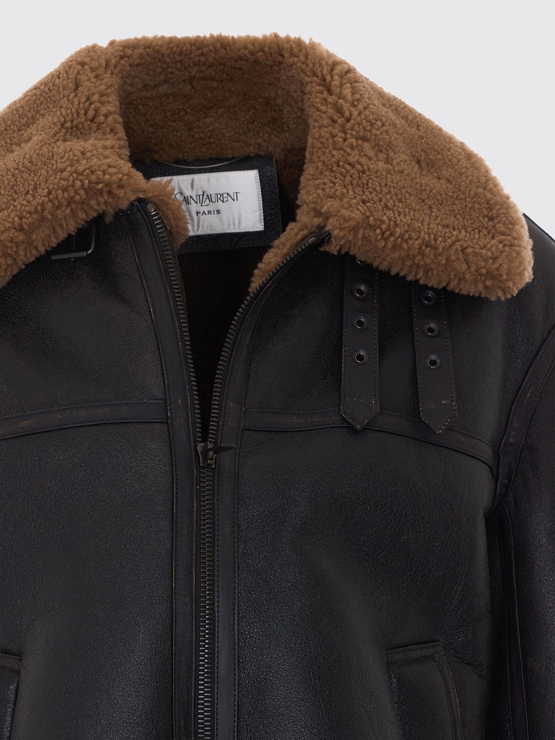 SAINT LAURENT JACKET: Jacket men Saint Laurent, Brown - Img 4