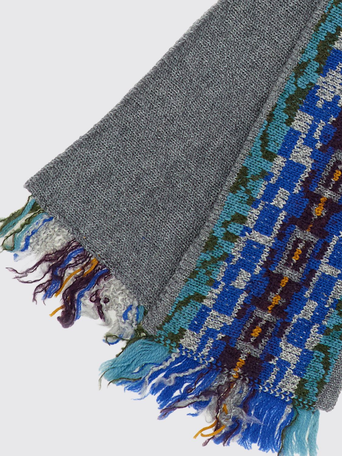 DRIES VAN NOTEN SCHAL: Dries Van Noten Schal aus Wolle und Alpaka mit ethnischem Muster, Bunt - Img 2