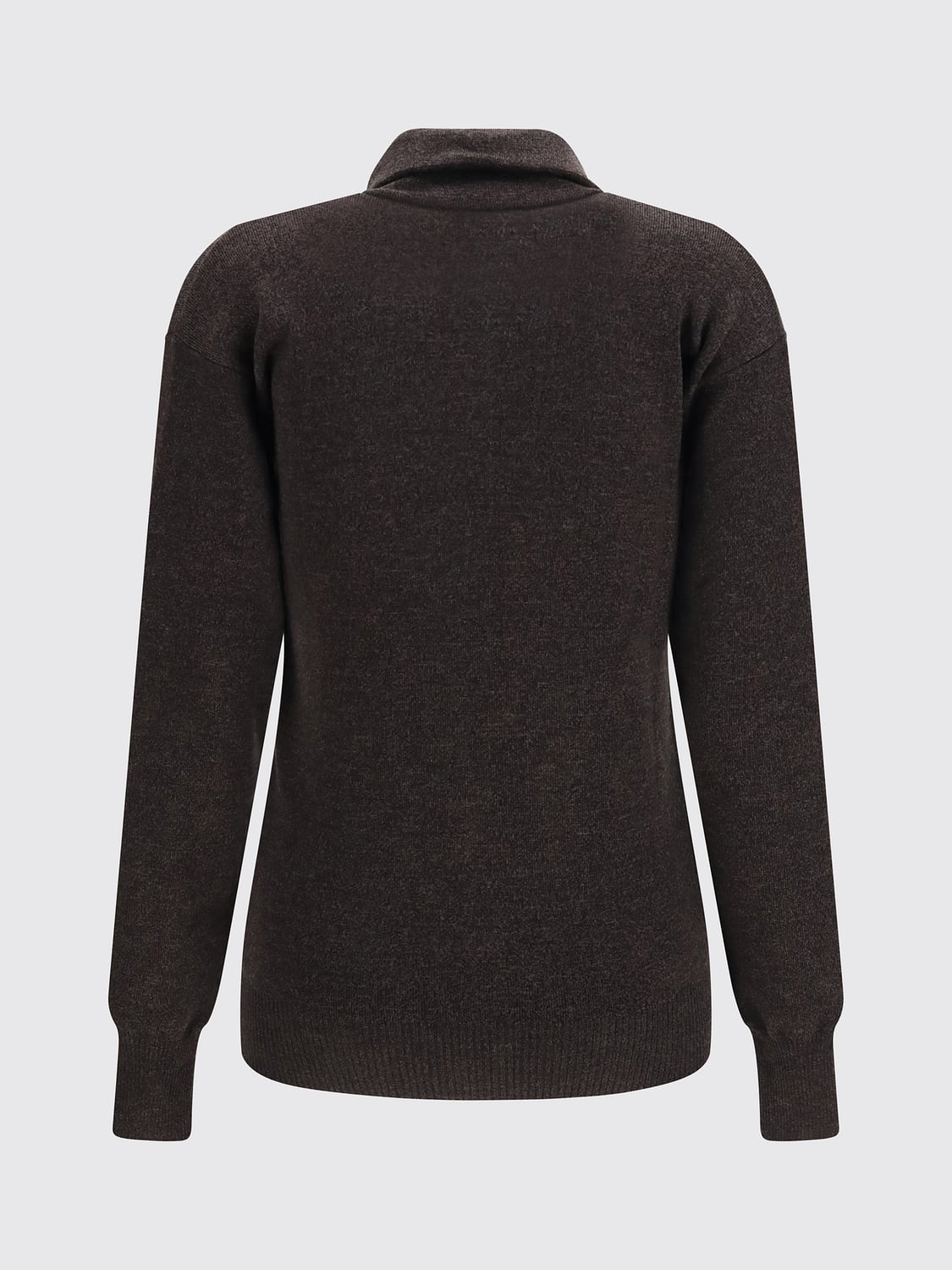 LEMAIRE PULLOVER: Hochgeschlossener Cardigan Lemaire aus reiner Wolle mit Knopfverschluss, Schwarz - Img 3