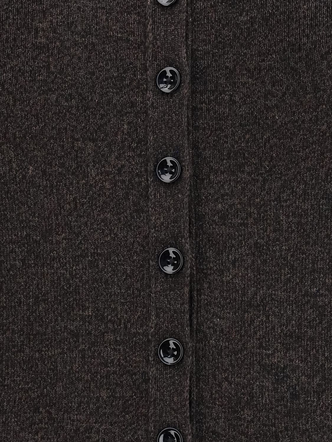 LEMAIRE PULLOVER: Hochgeschlossener Cardigan Lemaire aus reiner Wolle mit Knopfverschluss, Schwarz - Img 4