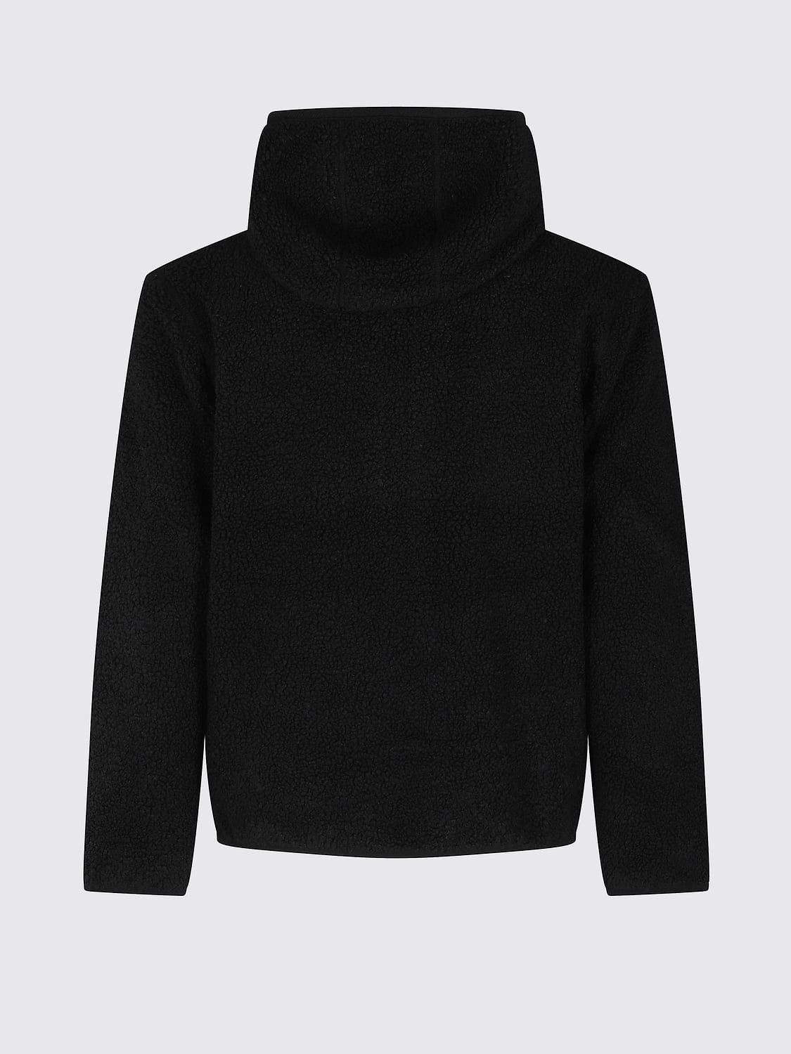 K-WAY SWEATSHIRT: Casual Zip-Up Hooded Sweatshirt K-Way Crafted from Soft Sherpa Fleece, Black - Img 3