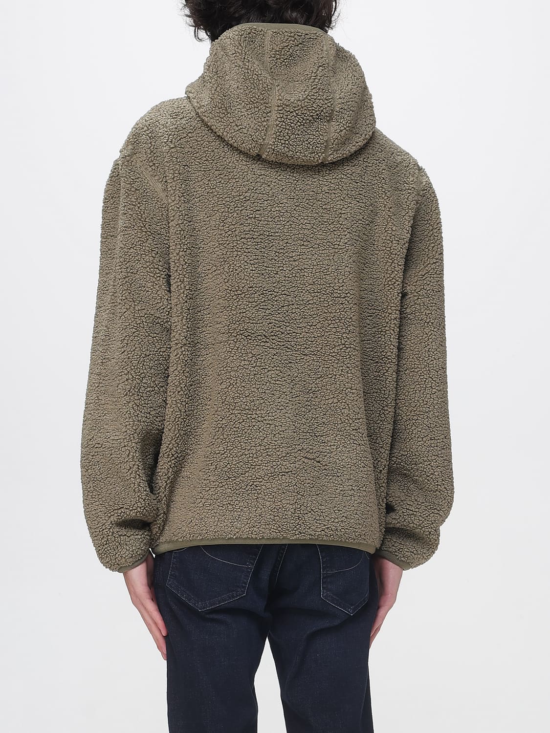 K-WAY SWEATSHIRT: Casual Zip-Up Hooded Sweatshirt K-Way Crafted from Soft Sherpa Fleece, Beige - Img 2