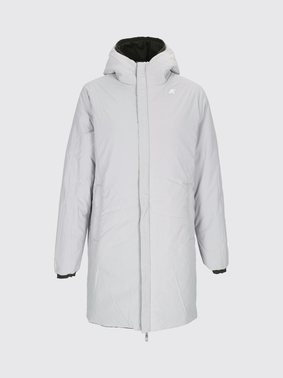 K-WAY JACKET: Jacob Reversible Waterproof Hooded Windbreaker Jacket K-Way in Nylon, Acid Green - Img 3