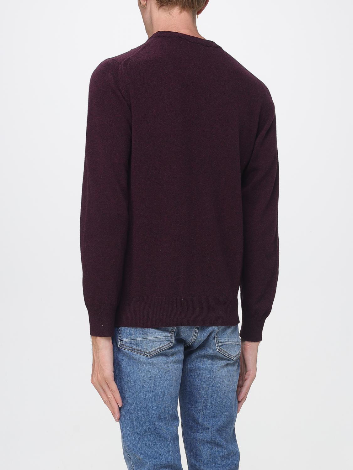 BROOKSFIELD SWEATER: Crew-Neck Wool Jumper Brooksfield with Ribbed Cuffs and Hem, Brown - Img 2