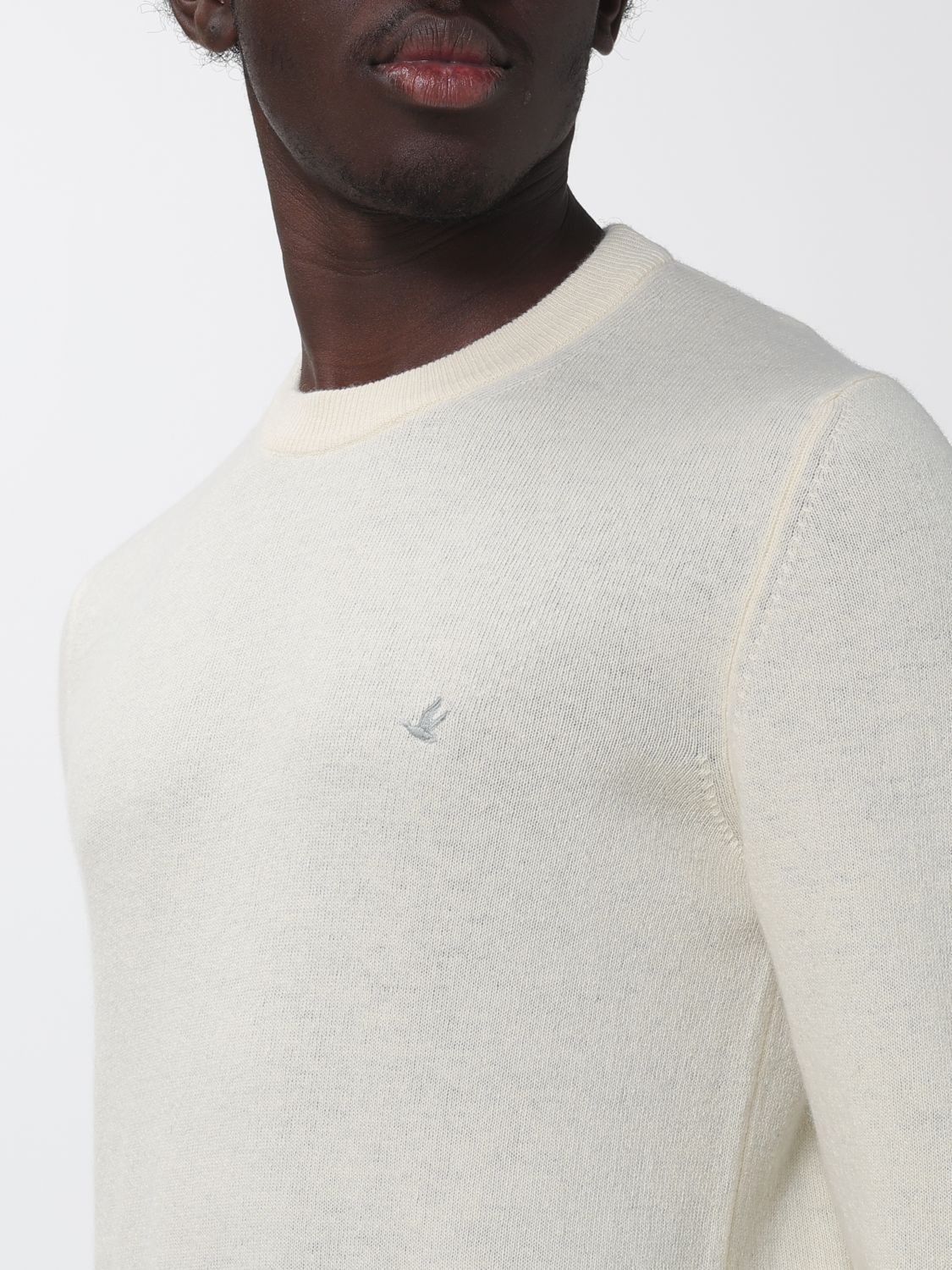 BROOKSFIELD SWEATER: Crew-Neck Wool Jumper Brooksfield with Ribbed Cuffs and Hem, Yellow Cream - Img 3
