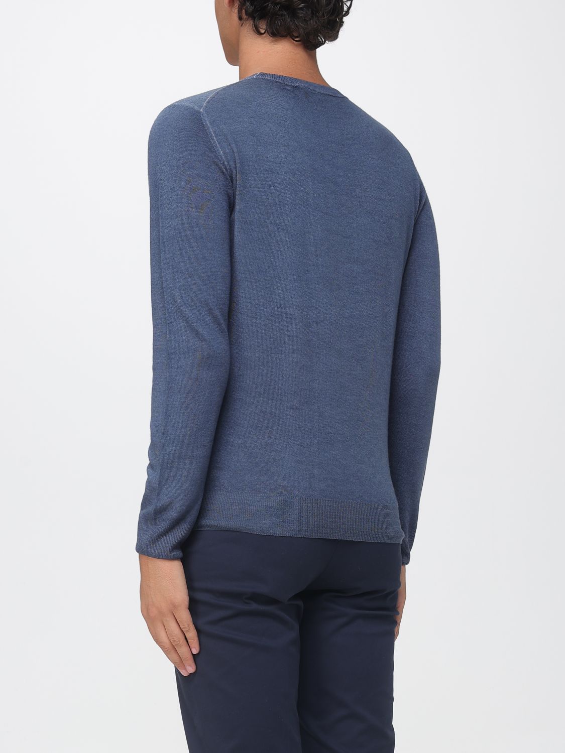 BROOKSFIELD PULLOVER: Woll-Cardigan Brooksfield mit Schalkragen und Knopfverschluss, Hellblau - Img 2