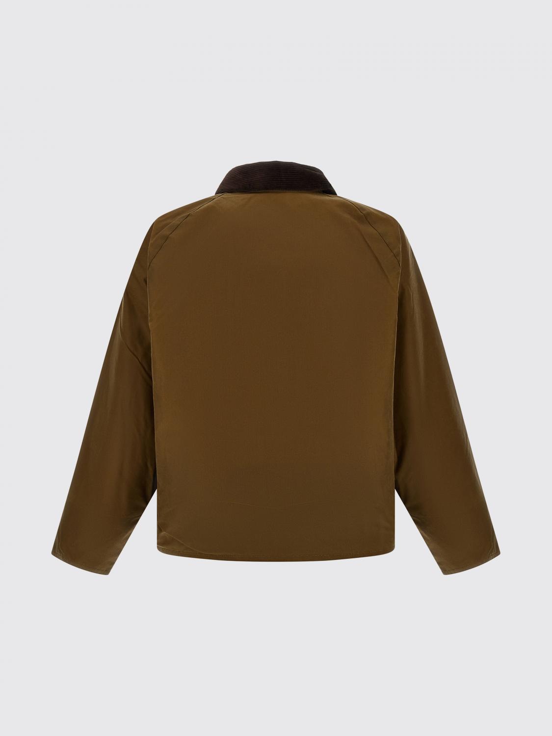 BARBOUR JACKE: Kurze Wachsjacke Transport Barbour aus Baumwolle mit Cordkragen, Braun - Img 3