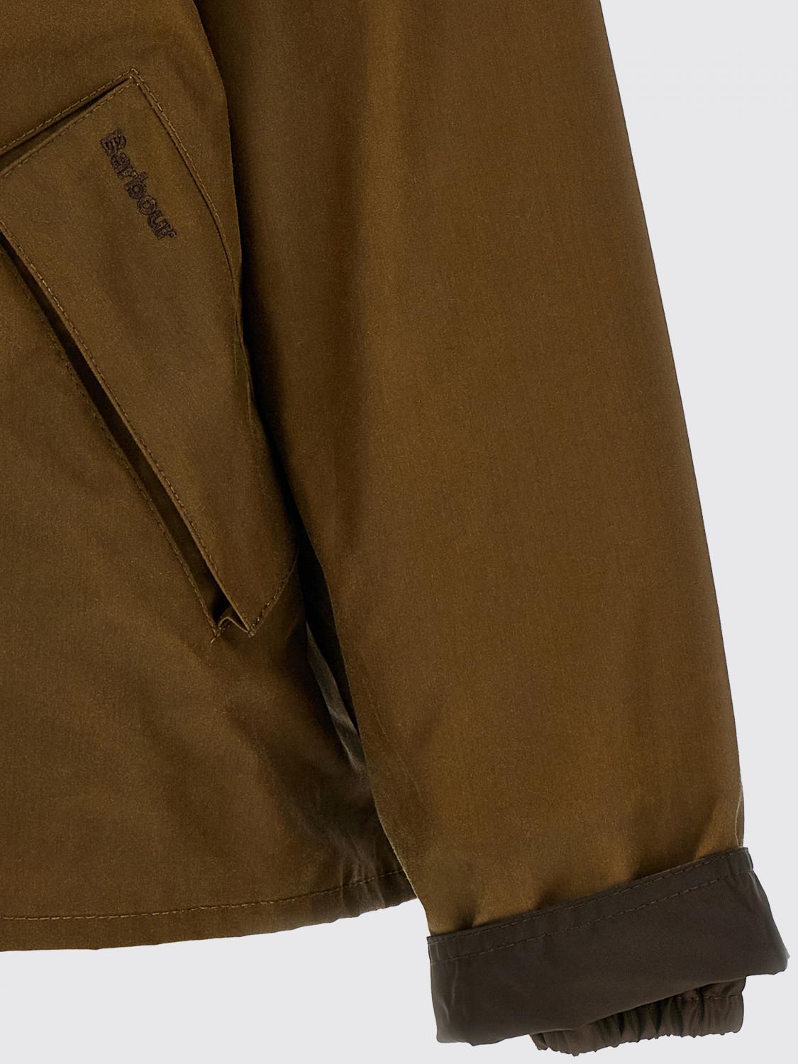 BARBOUR JACKE: Kurze Wachsjacke Transport Barbour aus Baumwolle mit Cordkragen, Braun - Img 4