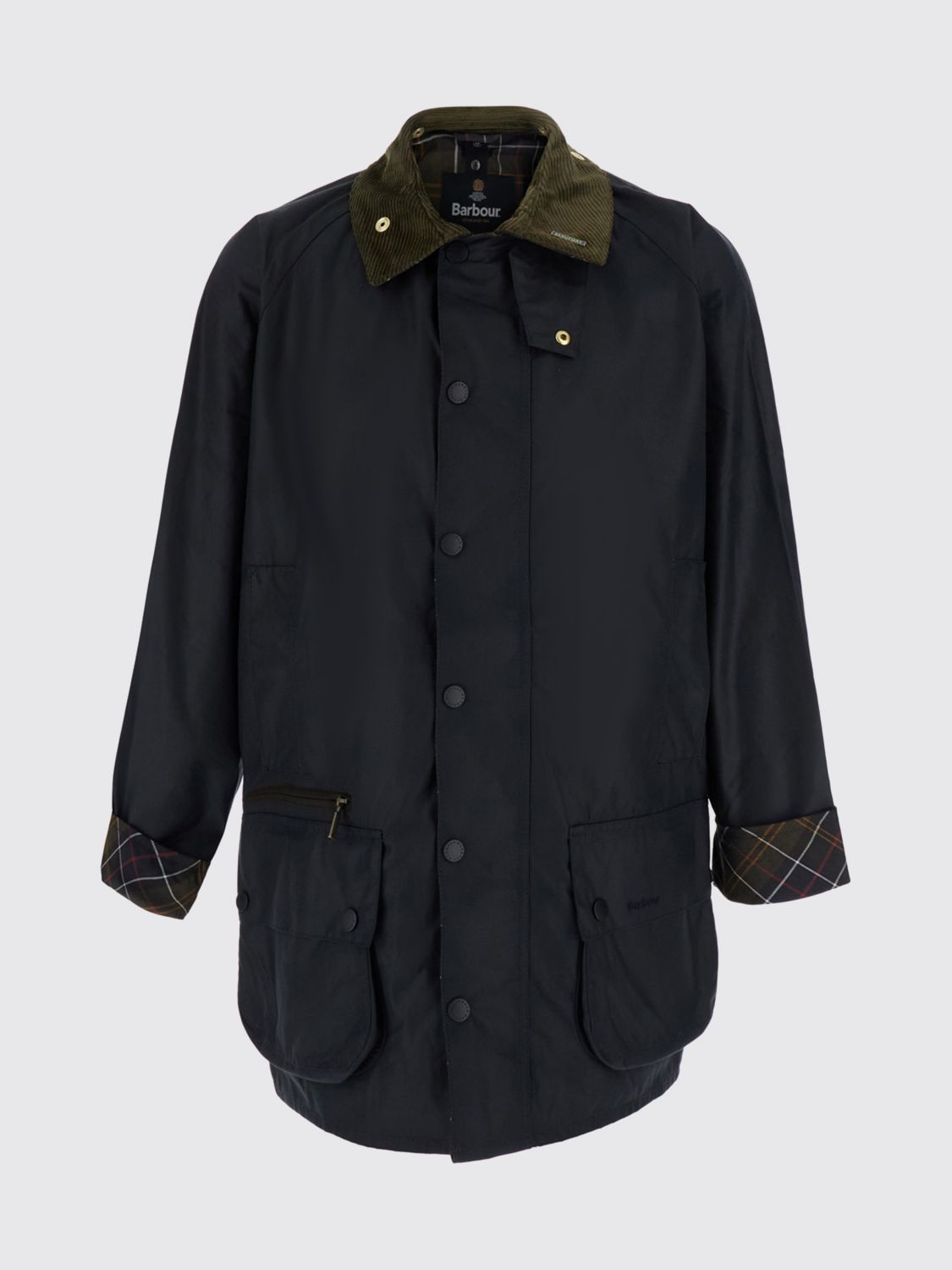 BARBOUR ジャケット: Barbour Beaufort ベルベットカラー付き 防風ワックスドコットンジャケット, ブルー - Img 2