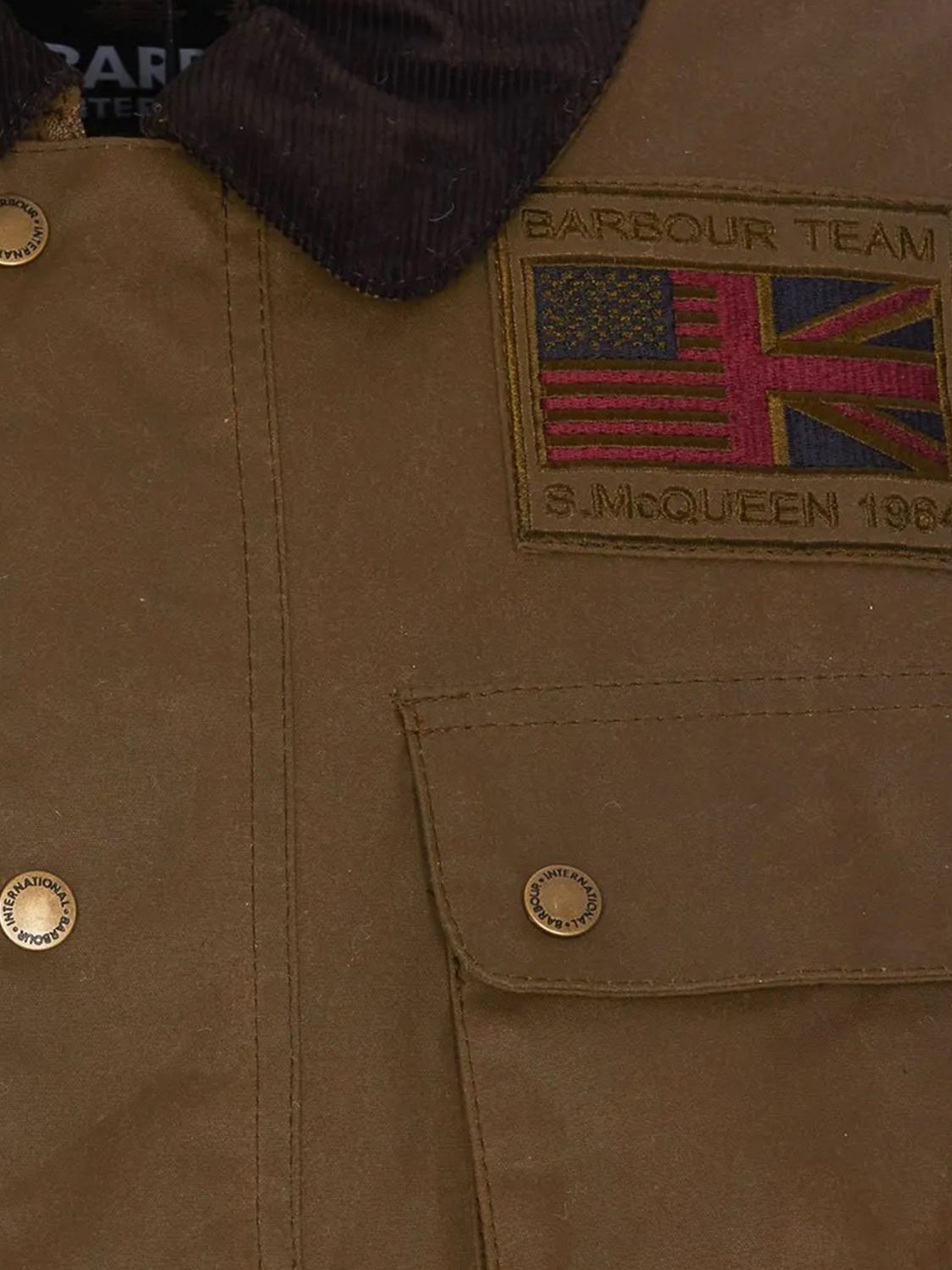 BARBOUR JACKET: Steve McQueen Waxed Cotton Jacket Barbour with Velvet Collar, Sand - Img 4