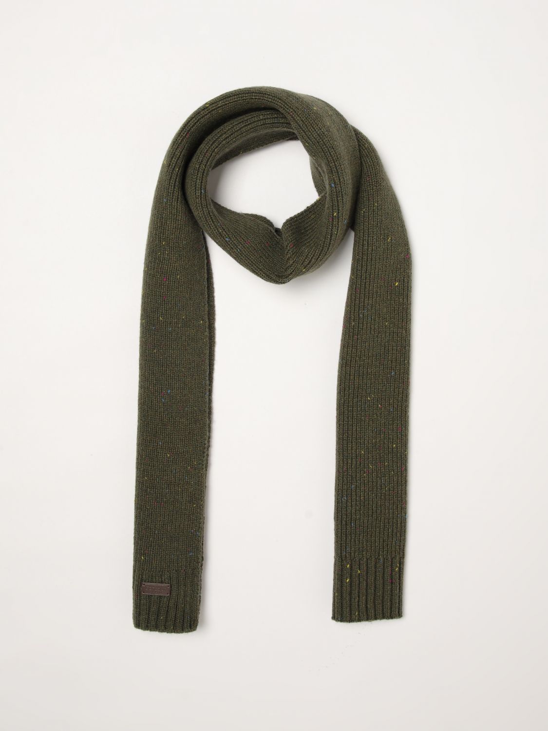 BARBOUR HAT: Barbour Wool Blend Beanie Hat and Scarf Gift Set with Applied Logo, Green - Img 2