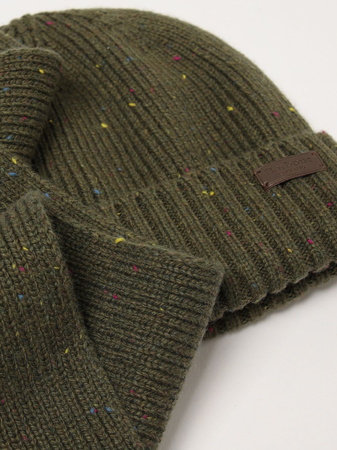BARBOUR HAT: Barbour Wool Blend Beanie Hat and Scarf Gift Set with Applied Logo, Green - Img 4