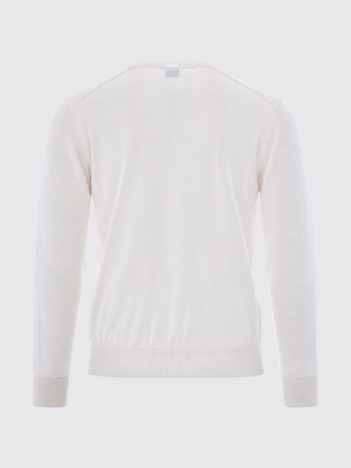 BOSS SWEATER: Boss Crew-Neck Jumper in Pure Wool with Long Sleeves, Nude - Img 3