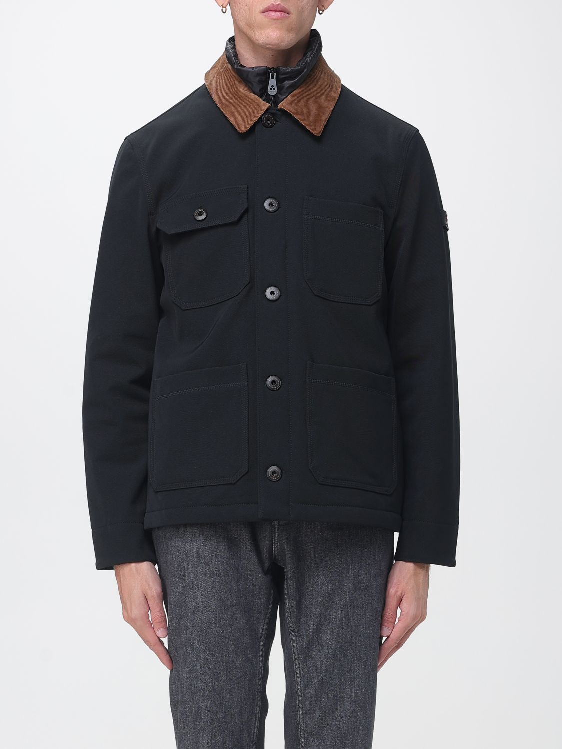 PEUTEREY JACKET: Peuterey Bergher Cotton Drill Windbreaker Jacket with PrimaLoft® Padding, Black - Img 1