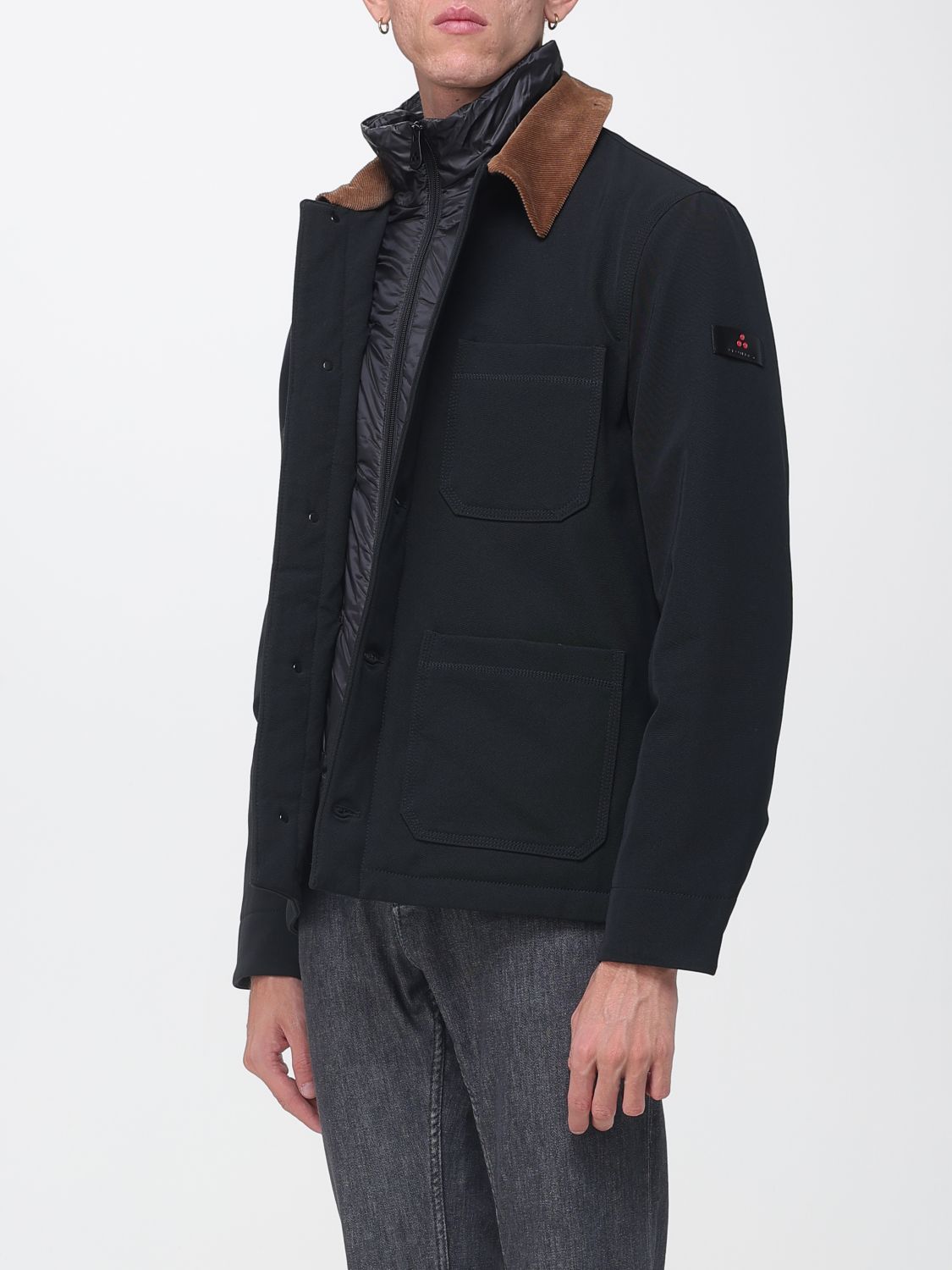 PEUTEREY JACKET: Peuterey Bergher Cotton Drill Windbreaker Jacket with PrimaLoft® Padding, Black - Img 3