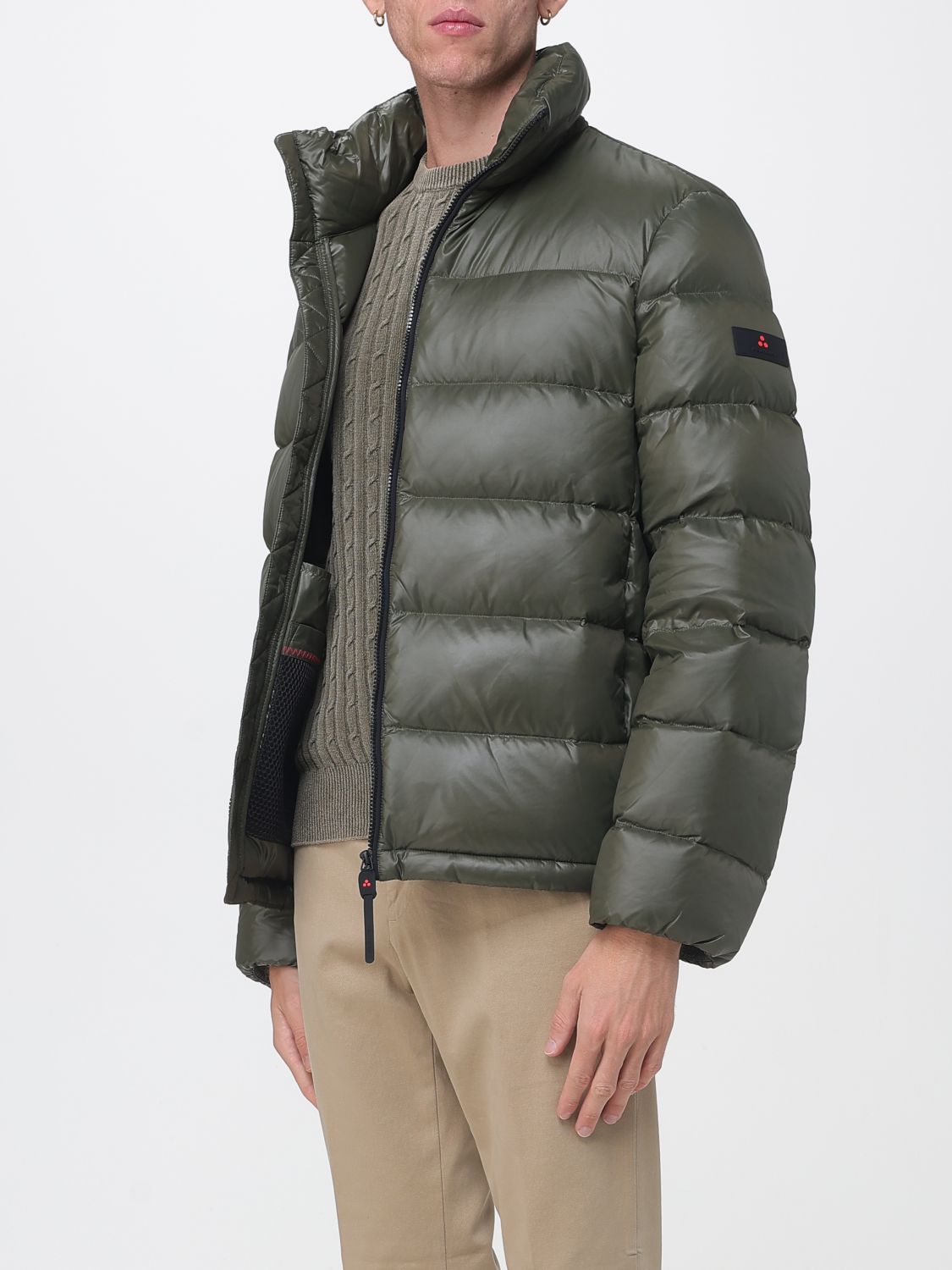PEUTEREY JACKET: Peuterey Keke Water-Repellent Quilted Nylon Down Jacket with High Neck, Military - Img 3
