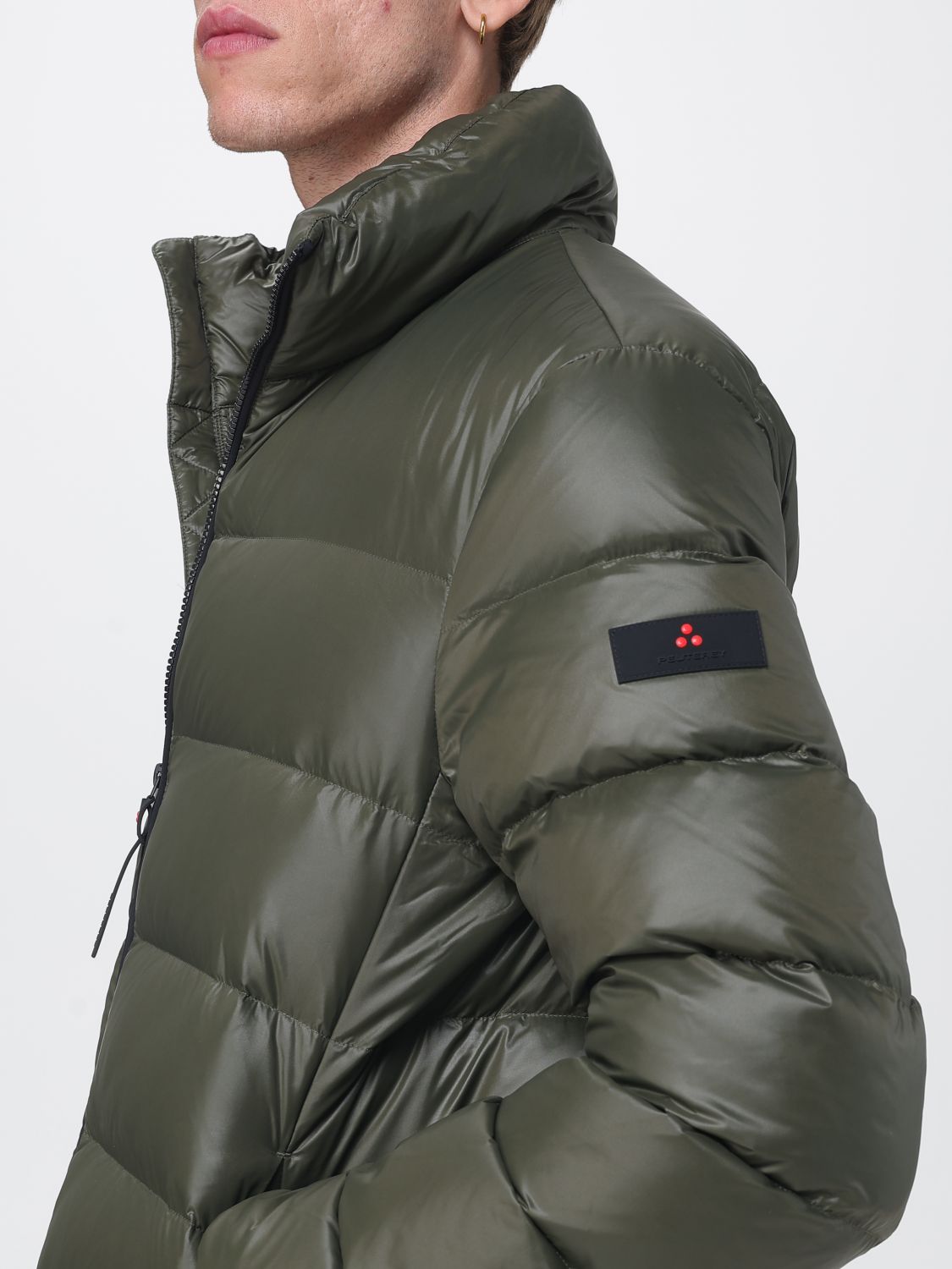 PEUTEREY JACKET: Peuterey Keke Water-Repellent Quilted Nylon Down Jacket with High Neck, Military - Img 4